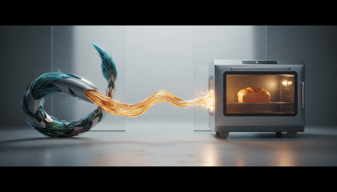 Conceptual graphic illustrating the 'tail-to-oven' food processing ratio.