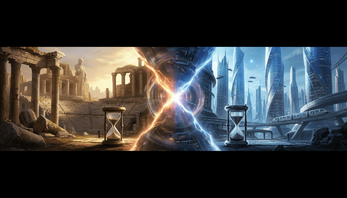 Two distinct historical timelines shown side-by-side.